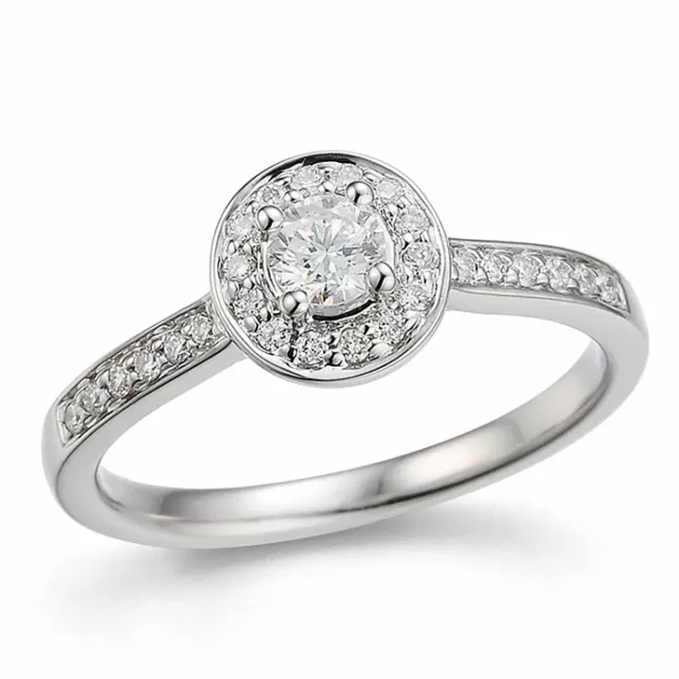 Diamant kolleksjonsprøve i 14 karat hvitt gull