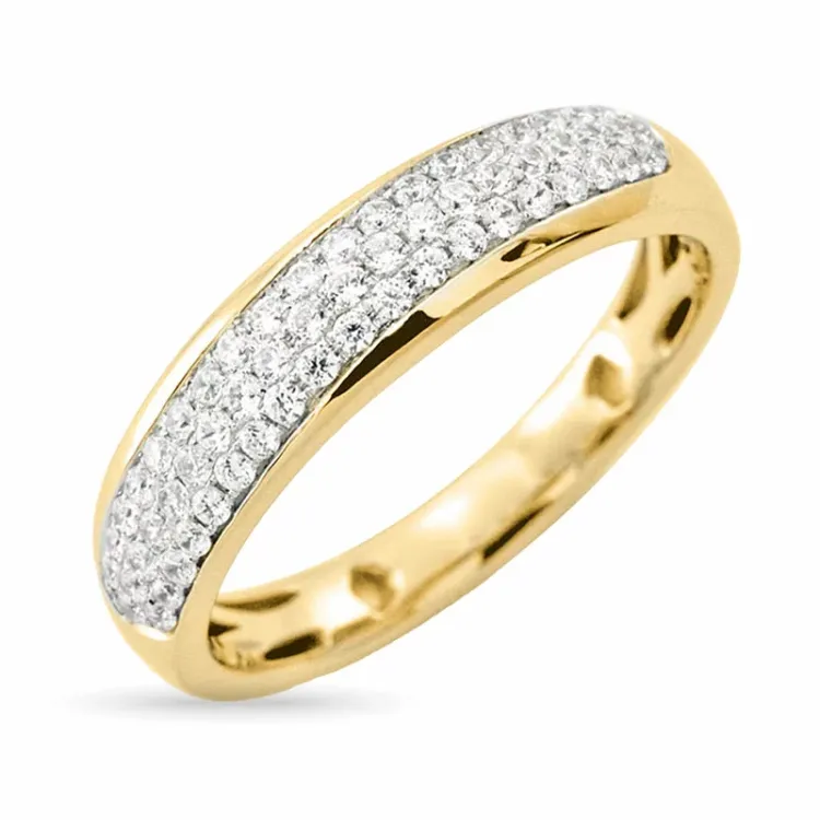 diamant gullring i 14 karat gull 0,30 ct