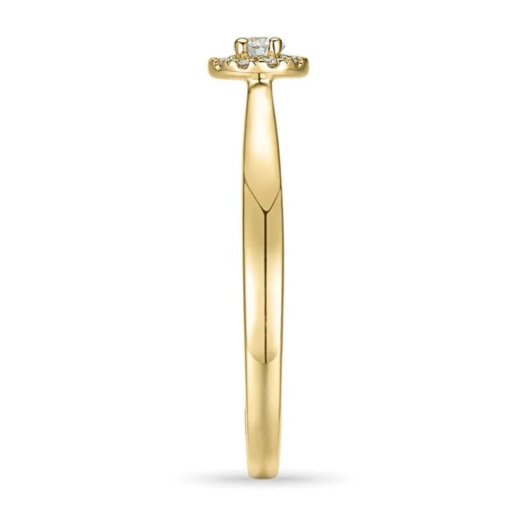 rund diamant ring i 14 karat gull 0,1 ct 0,06 ct