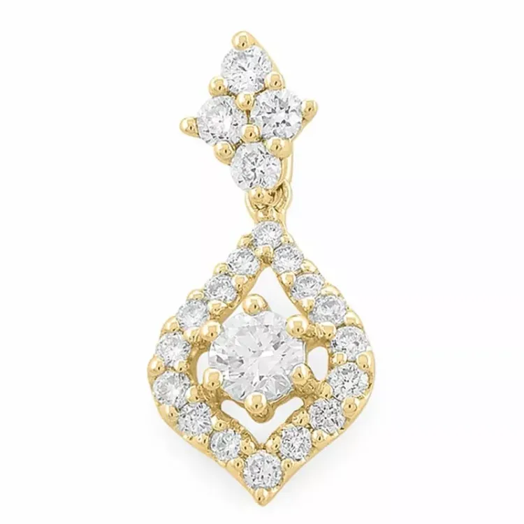 diamantanheng i 14 karat gull 0,51 ct