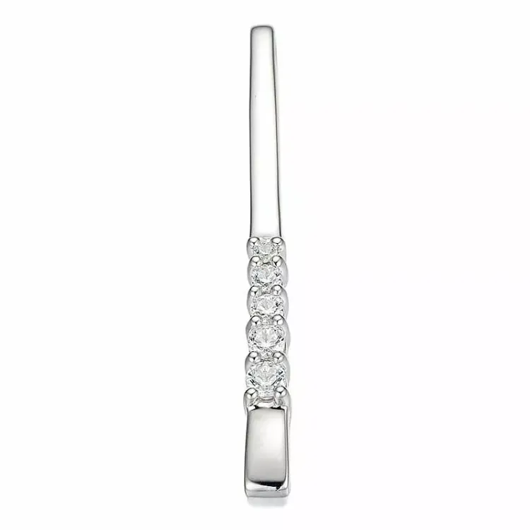 diamant anheng i 14 karat hvitt gull 0,256 ct