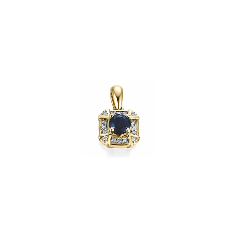 safir anheng i 14 karat gull 0,07 ct 0,45 ct