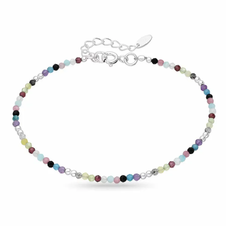 multifarget armbånd i sølv 16 + 2 cm x 2,3 mm