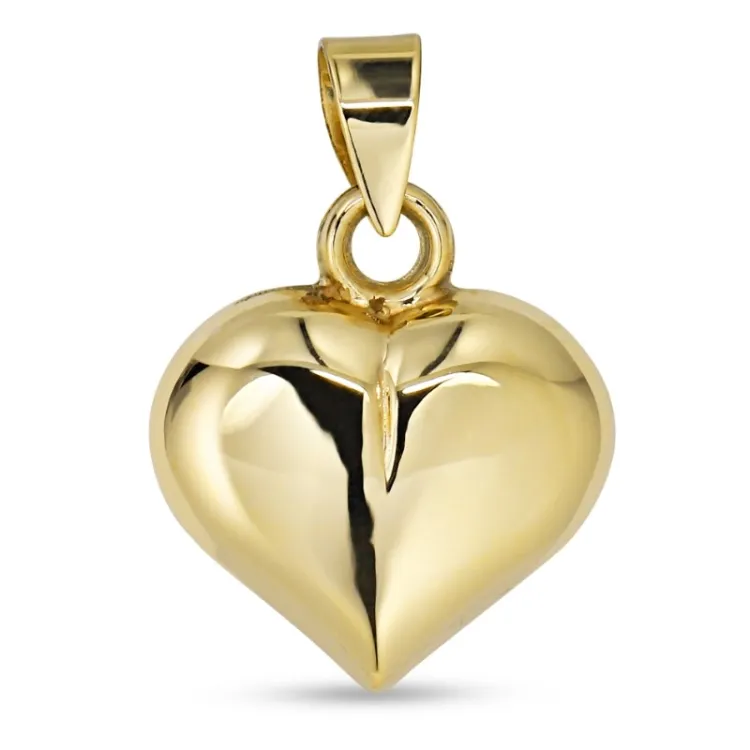 13 x 18 mm hjerte anheng i 9 karat gull - Amoré