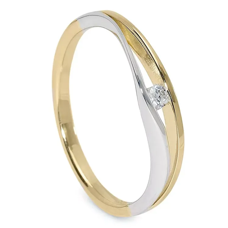 kolleksjonsprøve ring i 9 karat gull og hvitt gull