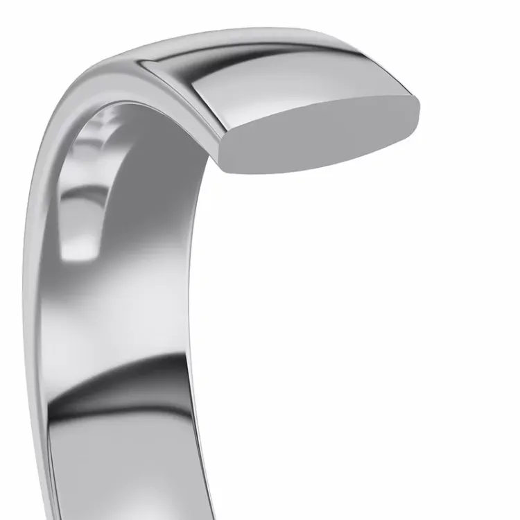 3 og 5 mm gifteringer i 14 karat hvitt gull 0,03 ct - par