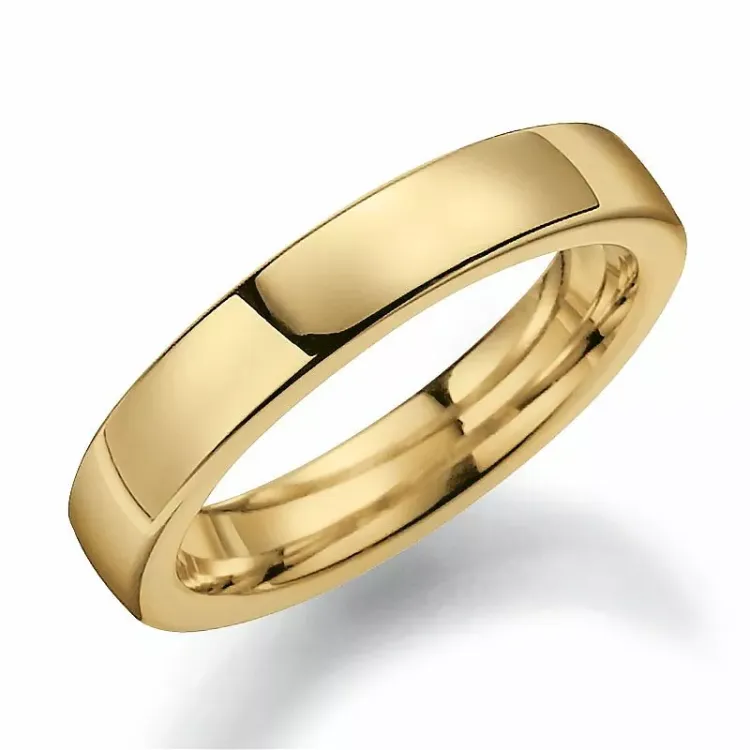4 mm giftering i 14 karat gull