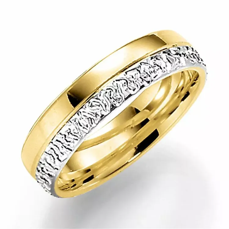 5 mm giftering i 14 karat gull