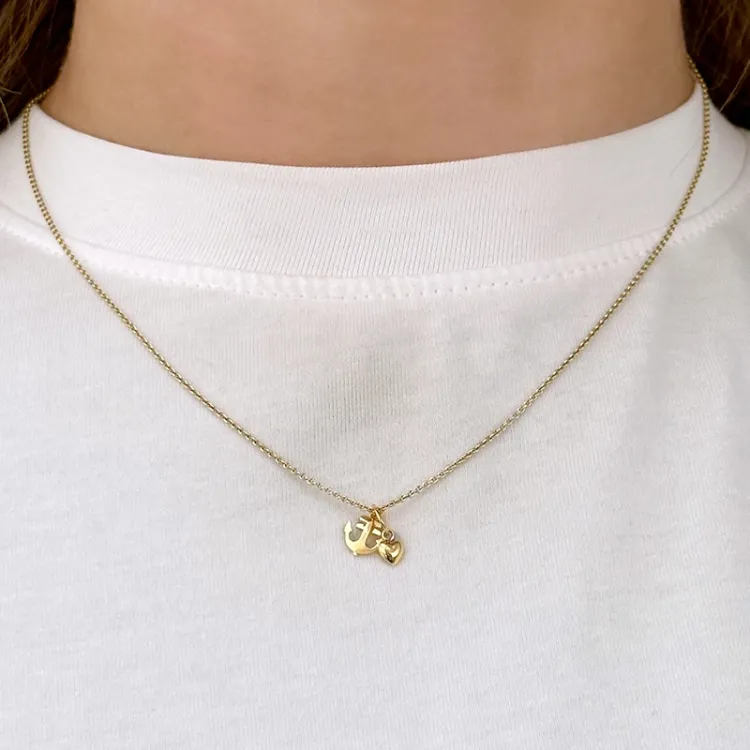 tro-håp-kjærlighet anheng i 9 karat gull - Amoré