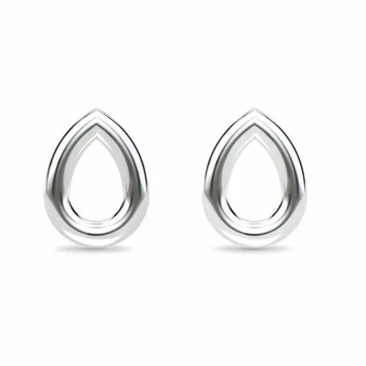 liten Spinning Drop earring dråpeformet øredobber i sølv