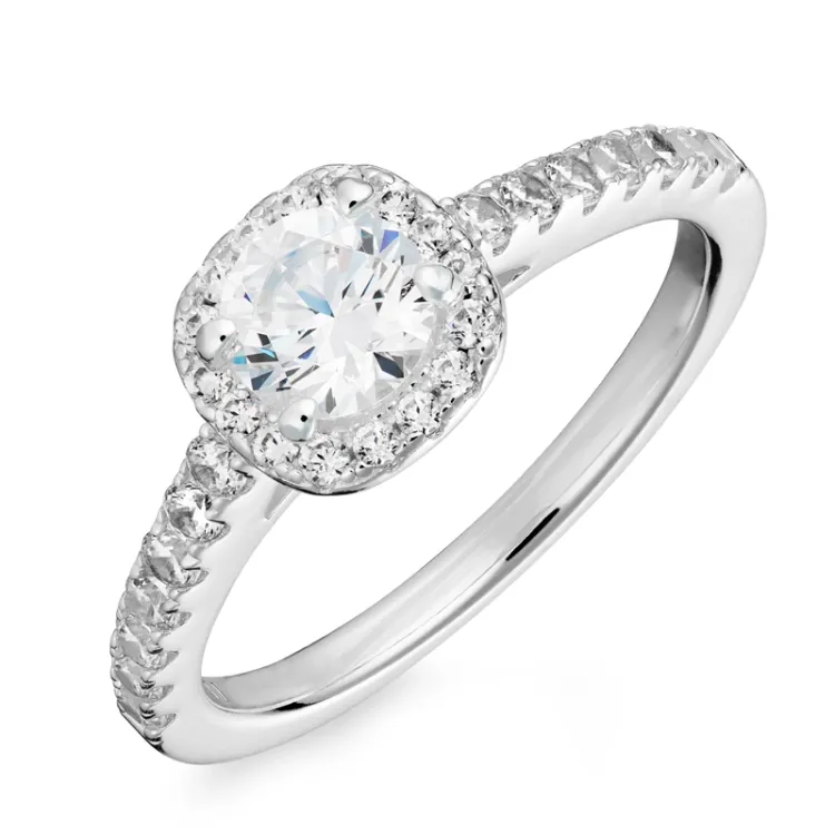 zirkon ring i sølv