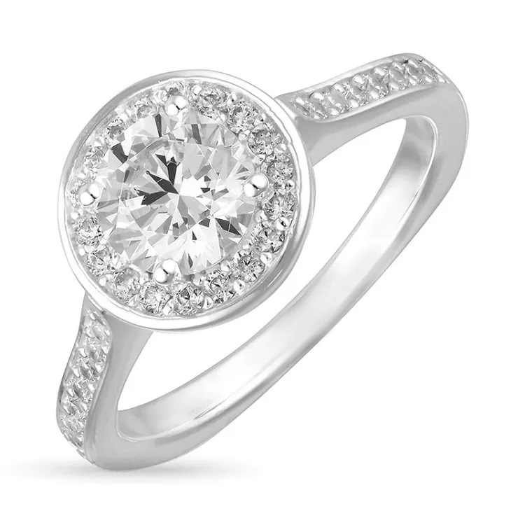 zirkon ring i sølv