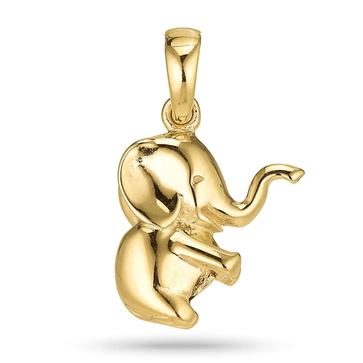 elefant anheng i forgylt sølv - Little Ones