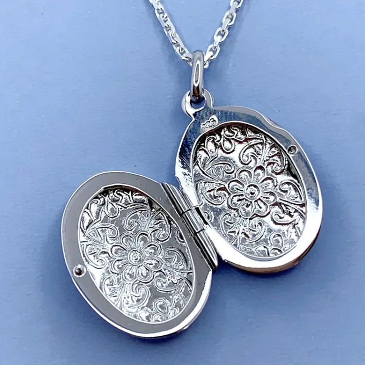 16 x 24 mm medaljong anheng i sølv
