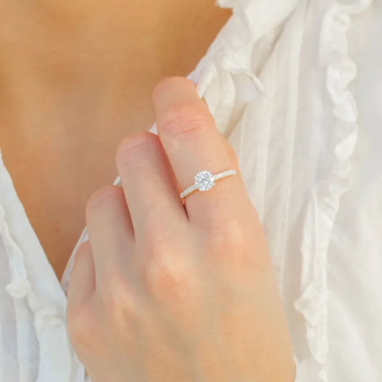 zirkon ring i sølv
