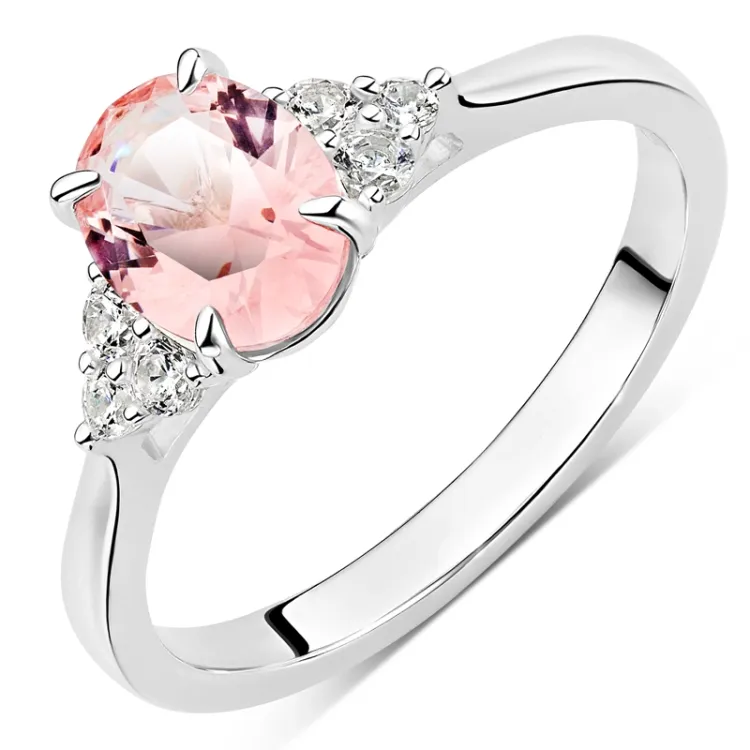 rosa ring i sølv