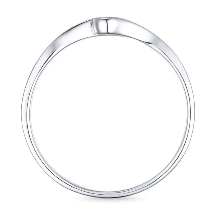 diamant ring i 9 karat hvitt gull 0,02 ct