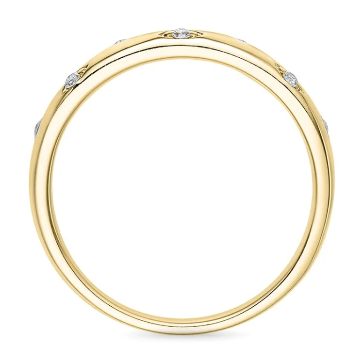 abstrakt diamantring i 9 karat gull 0,09 ct