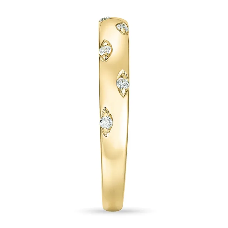 abstrakt diamantring i 9 karat gull 0,09 ct