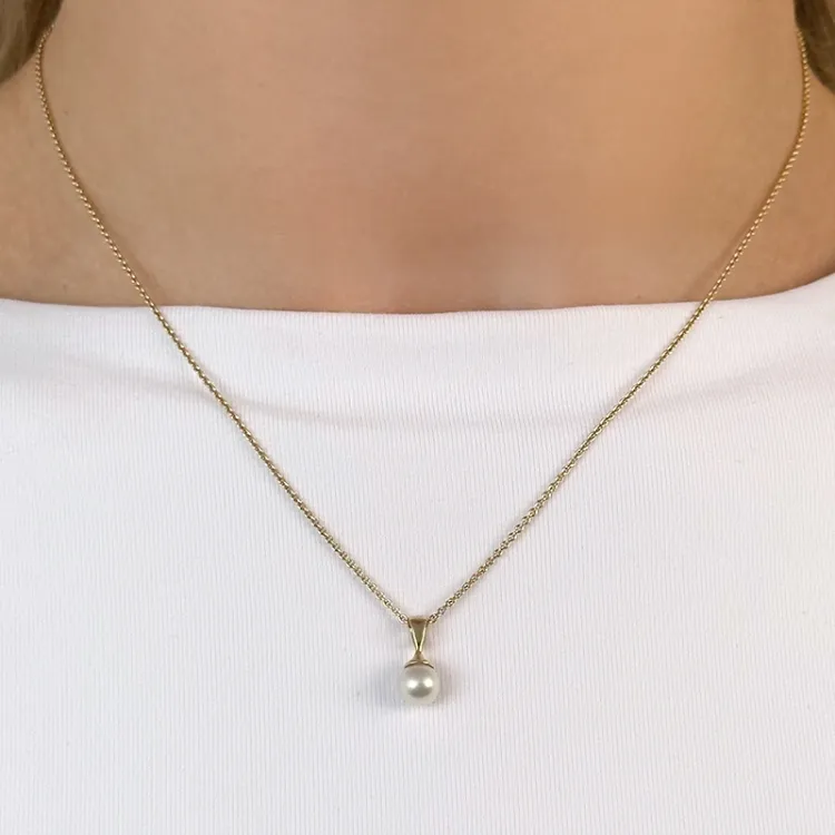 Perle anheng i 9 karat gull