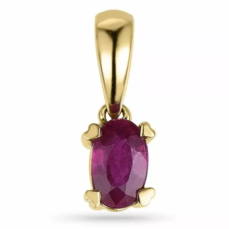 rubin anheng i 9 karat gull 0,35 ct