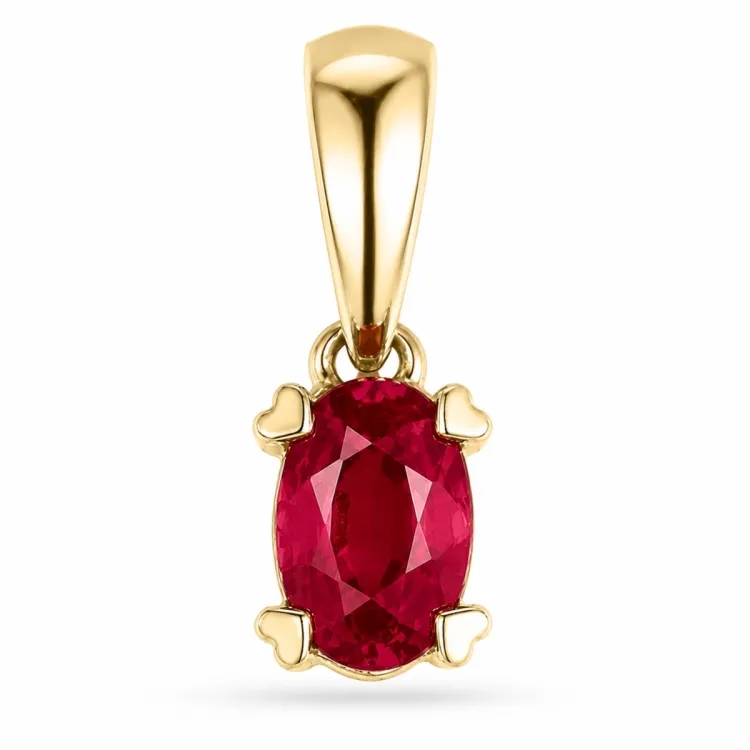 rubin anheng i 9 karat gull 0,35 ct