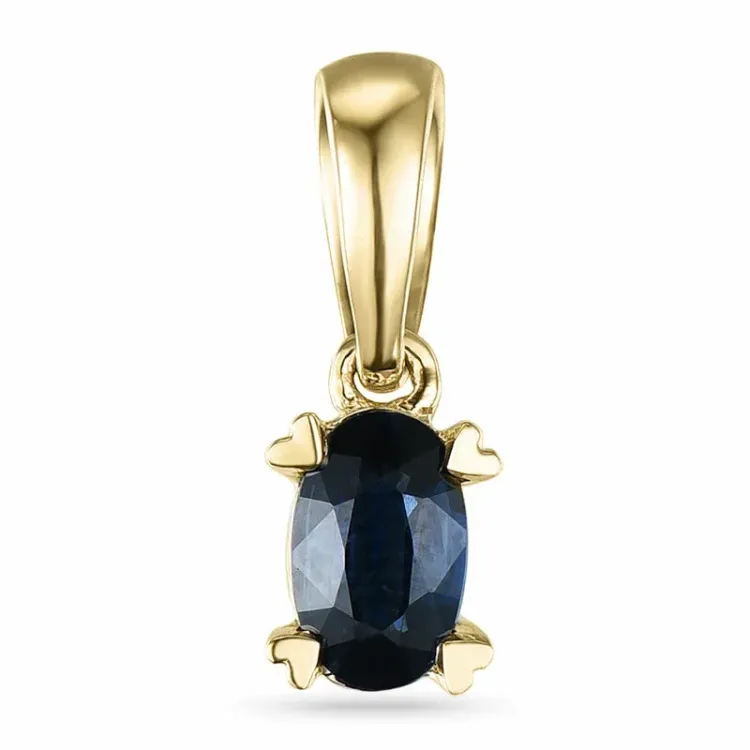 safir anheng i 9 karat gull 0,35 ct