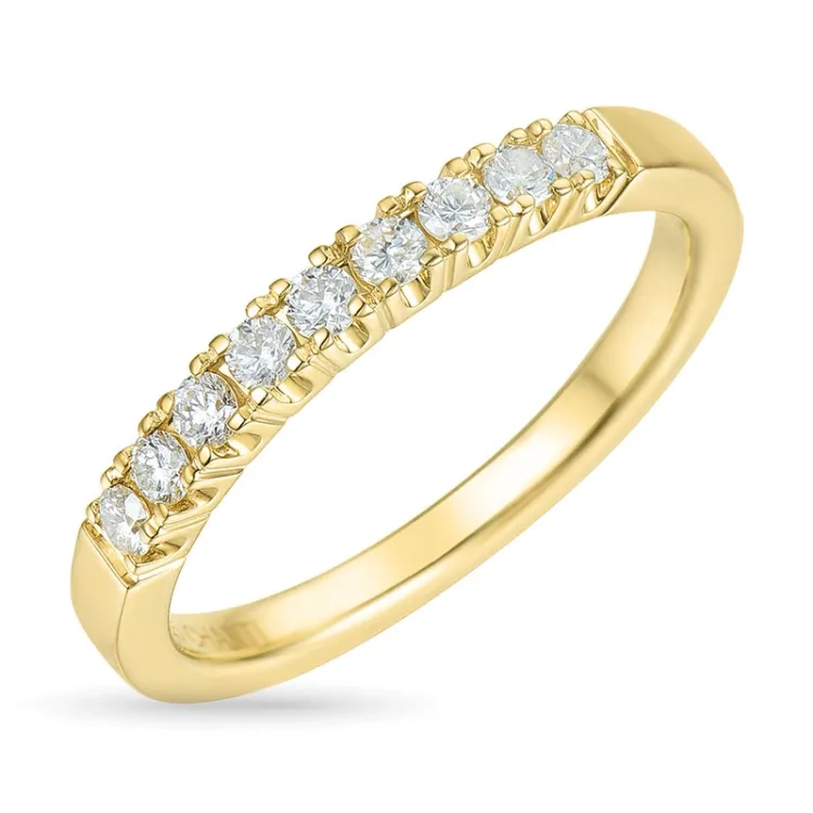 diamant alliansering i 14 karat gull 0,23 ct