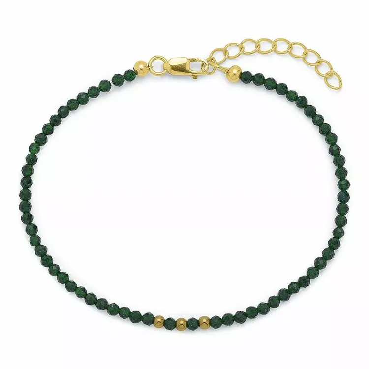 Elegant armbånd med stein og 3 hematite - Loom Stones