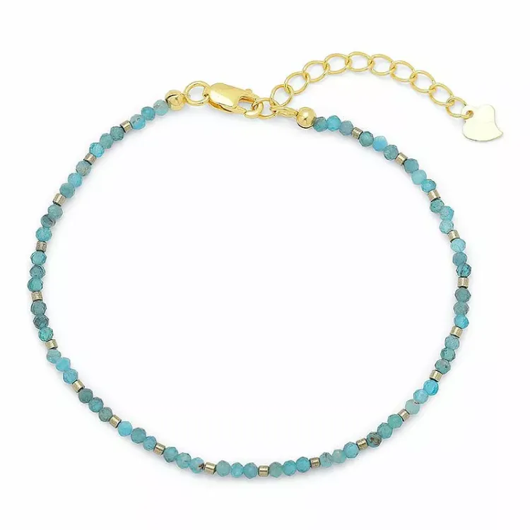 stein armbånd med apatitt og hematite - Loom Stones