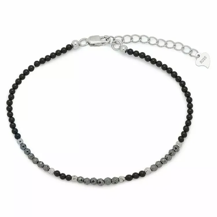 armbånd med onyks og hematite - Loom Stones