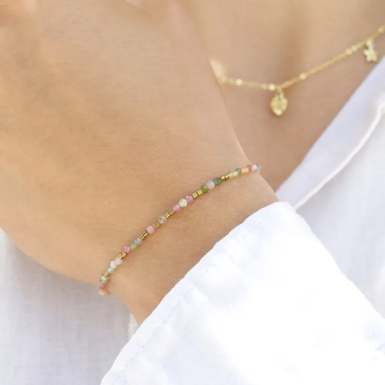 stein armbånd med turmalin og hematite - Loom Stones