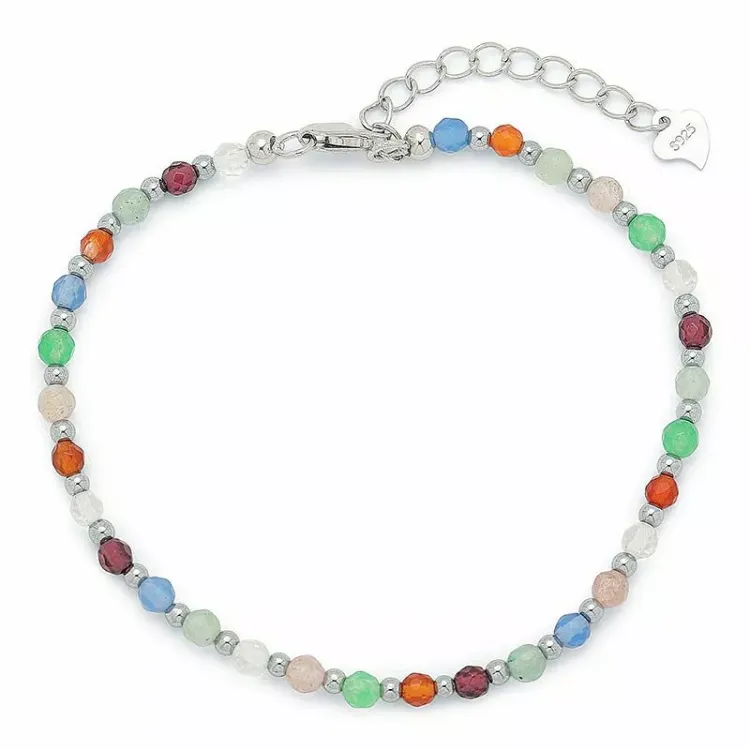 armbånd med hematite og stein - Loom Stones