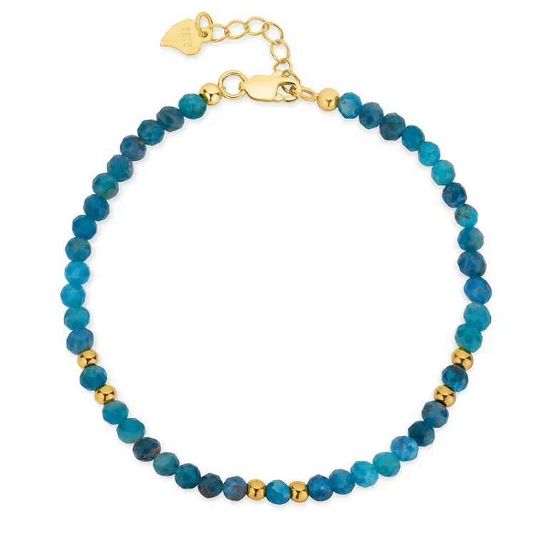 blå armbånd med apatitt - Loom Stones