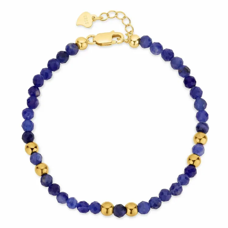 blå armbånd med sodalit og hematite