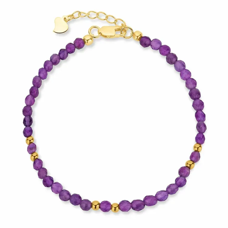 lilla armbånd med ametyst - Loom Stones
