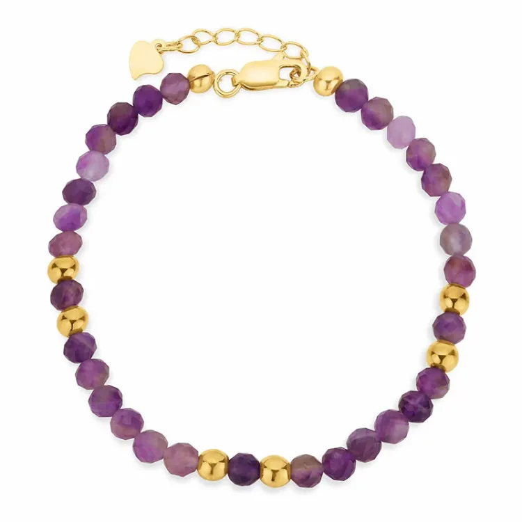 lilla armbånd med ametyst - Loom Stones