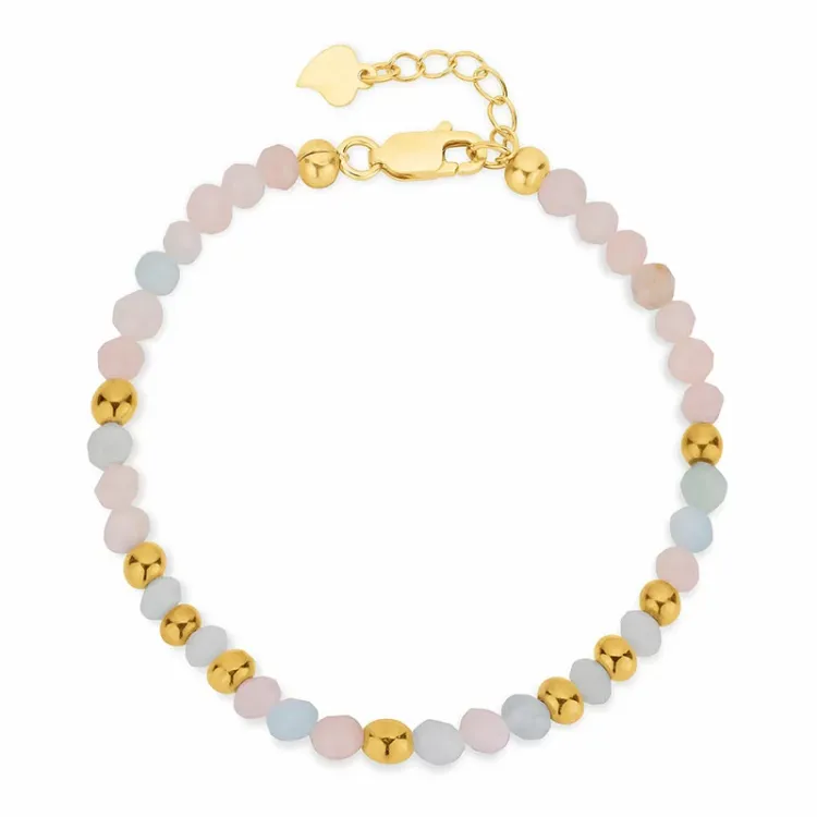 multifargede armbånd med morganit - Loom Stones