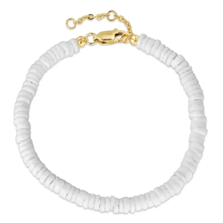 shell armbånd i forgylt sølv 16 cm plus 3 cm x 4,0 mm