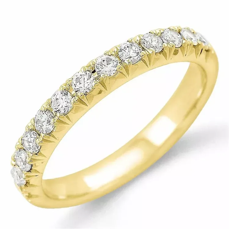 lab grown diamant alliansering i 9 karat gull 0,50 ct