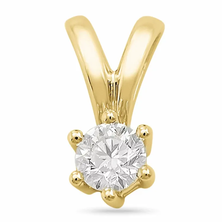 0,20 ct lab grown diamant solitaireanheng i 9 karat gull 0,20 ct