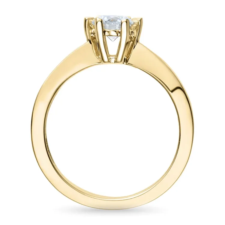 0,50 ct lab grown diamant ring i 14 karat gull 0,50 ct