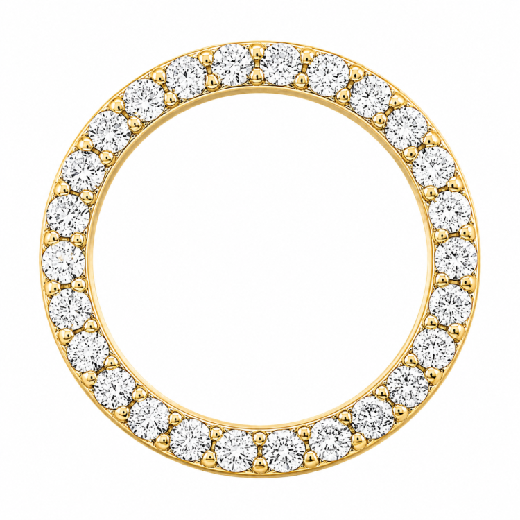 rundt lab grown diamant anheng i 14 karat gull 0,53 ct
