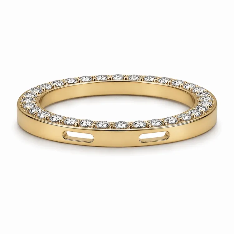 rundt lab grown diamant anheng i 14 karat gull 1,03 ct
