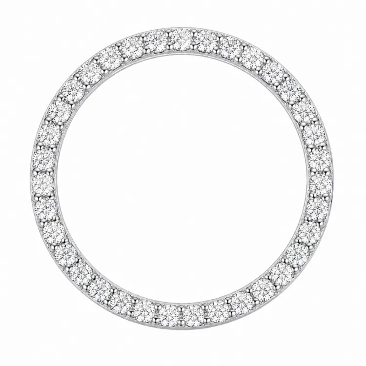 rundt lab grown diamant anheng i 14 karat hvitt gull 1,03 ct