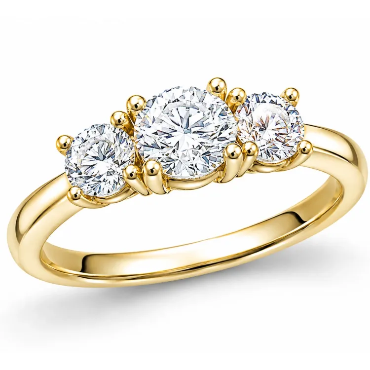 lab grown diamant ring i 14 karat gull 0,50 ct 0,52 ct