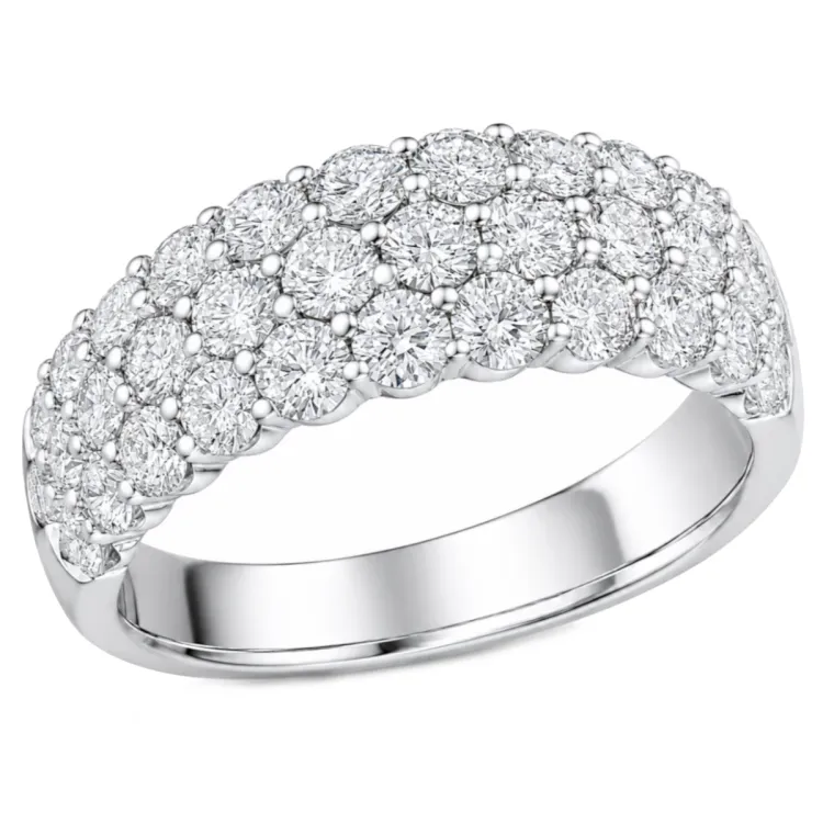 lab grown diamant ring i 14 karat hvitt gull 2,04 ct