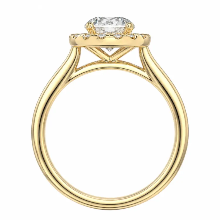 lab grown diamant ring i 14 karat gull 1,0 ct 0,21 ct