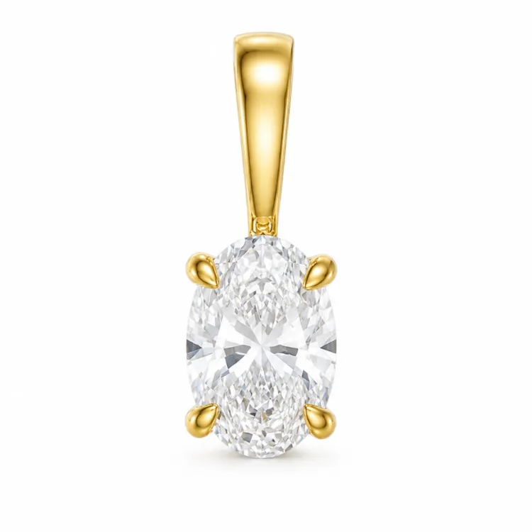 0,30 ct lab grown diamant solitaireanheng i 14 karat gull 0,30 ct