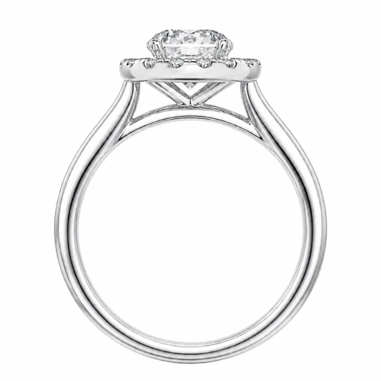 lab grown diamant ring i 14 karat hvitt gull 1,0 ct 0,21 ct